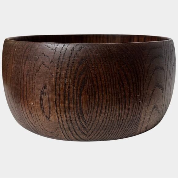 Unbranded Other - Large Wooden Salad Serving Bowl 12" Diameter, 5.5" H Parquet Bottom-Nice!